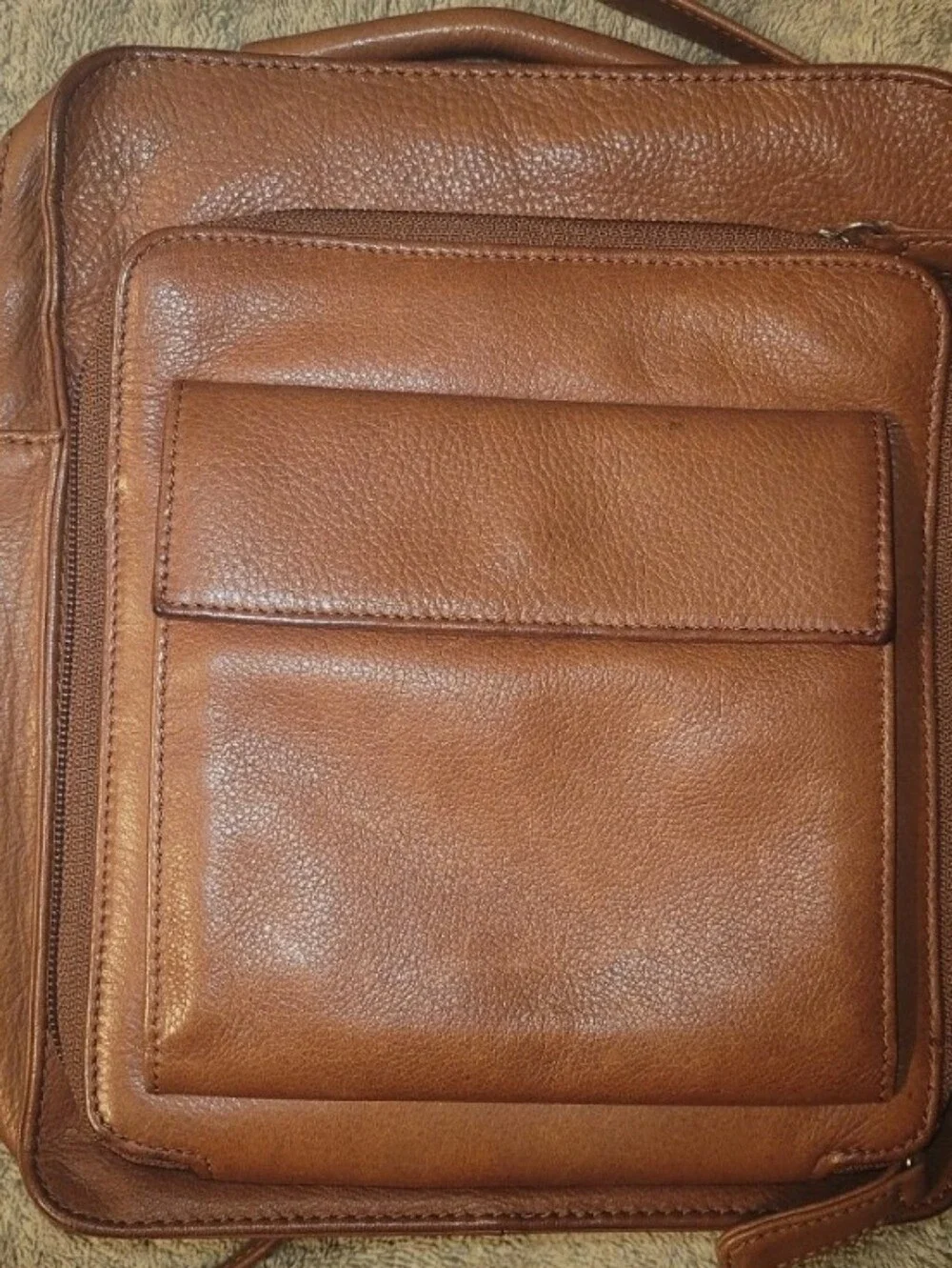 Brown Leather Travel Crossbody Bag by Osgoode Marley